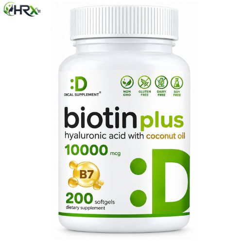 Biotin Plus Hyaluronic Acid 10000mcg Coconut Oil