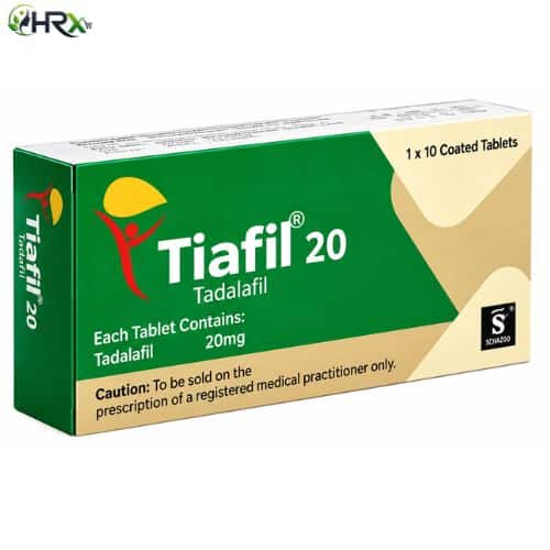 Tiafil Tadalafil 20mg Coated 10 Tablets