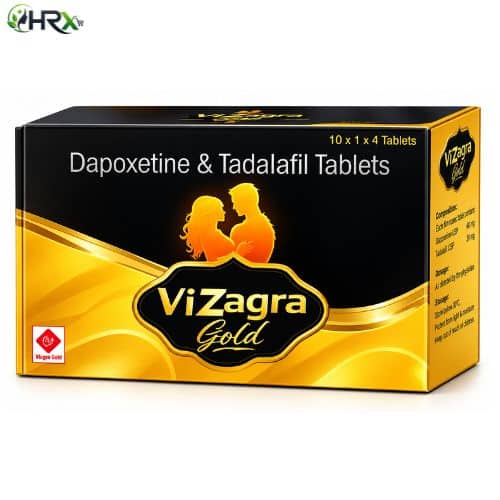 ViZagra Gold Dapoxetine Tadalafil 4 Tablets